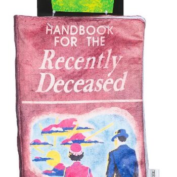 BEETLEJUICE Crinkle Handbook for the Recently Deceased Flattie Dog Toy