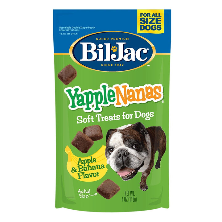 Bil-Jac YappleNanas All Life Stages Training Dog Treats – Apple & Banana Flavor 4 oz