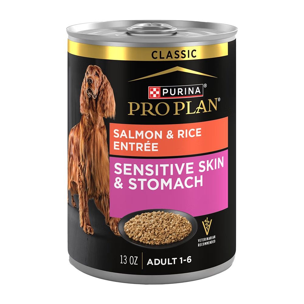 Purina Pro Plan Sensitive Skin and Stomach Salmon and Rice wet dog food front